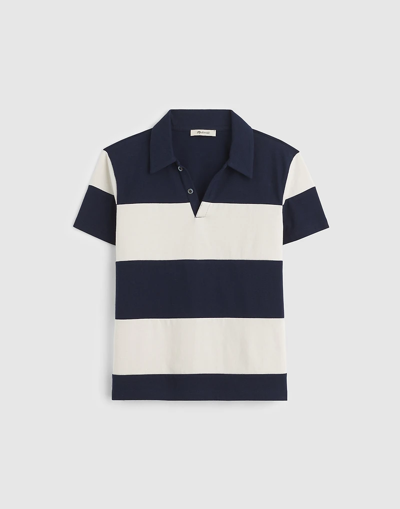Pieced Boxy Polo Tee | Madewell