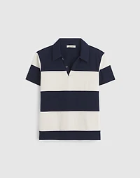 Pieced Boxy Polo Tee | Madewell