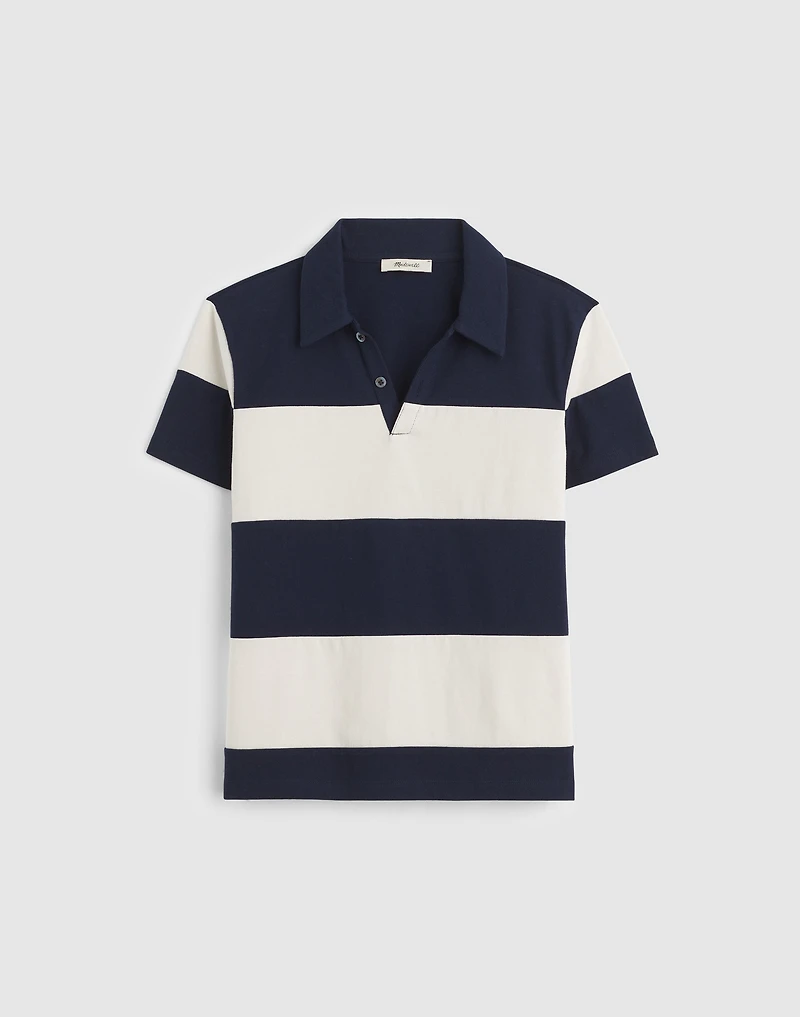 Pieced Boxy Polo Tee | Madewell