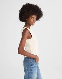 Ribbed Crewneck Shell Top | Madewell