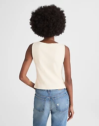 Ribbed Crewneck Shell Top | Madewell