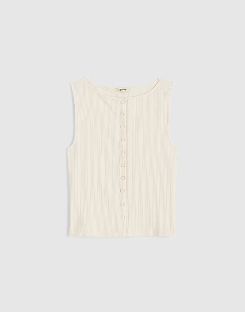 Ribbed Crewneck Shell Top | Madewell