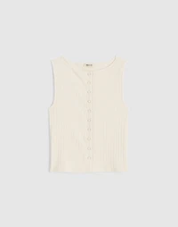 Ribbed Crewneck Shell Top | Madewell