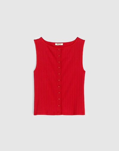 Ribbed Crewneck Shell Top | Madewell