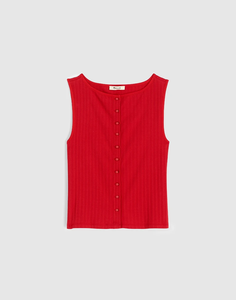 Ribbed Crewneck Vest Tank | Madewell