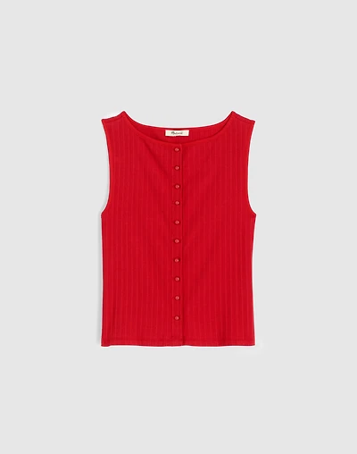 Ribbed Crewneck Vest Tank | Madewell