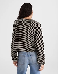 Striped Curved Long-Sleeve Tee | Madewell