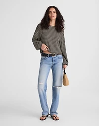 Striped Curved Long-Sleeve Tee | Madewell