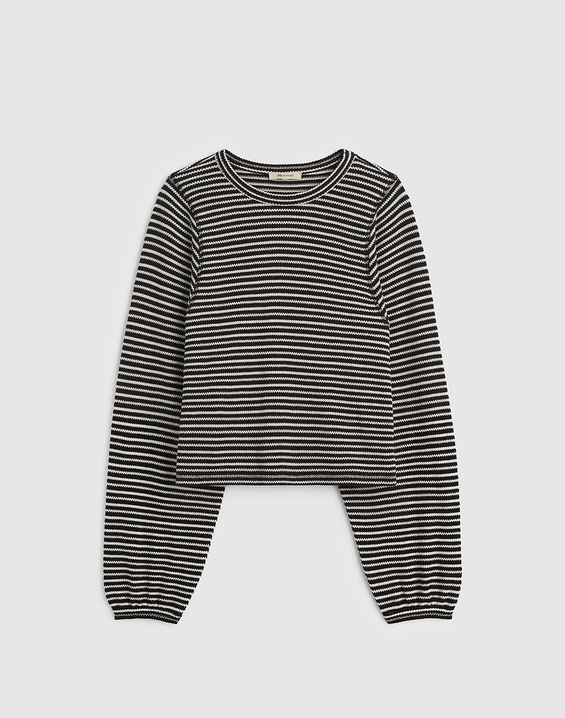 Striped Curved Long-Sleeve Tee | Madewell