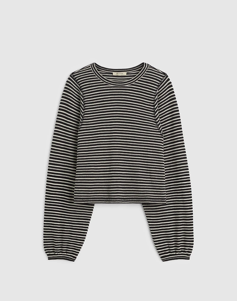 Striped Curved Long-Sleeve Tee | Madewell