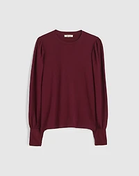 Smocked Long-Sleeve Top Soft Slub | Madewell