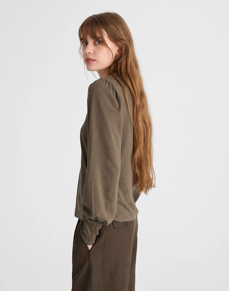 Smocked Long-Sleeve Top | Madewell