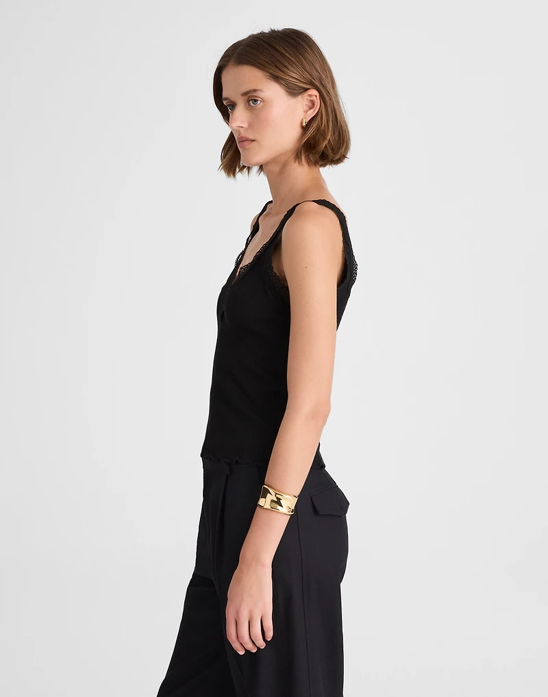 Lace-Trim V-Neck Tank | Madewell