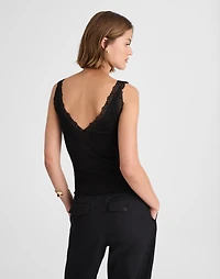 Lace-Trim V-Neck Tank | Madewell