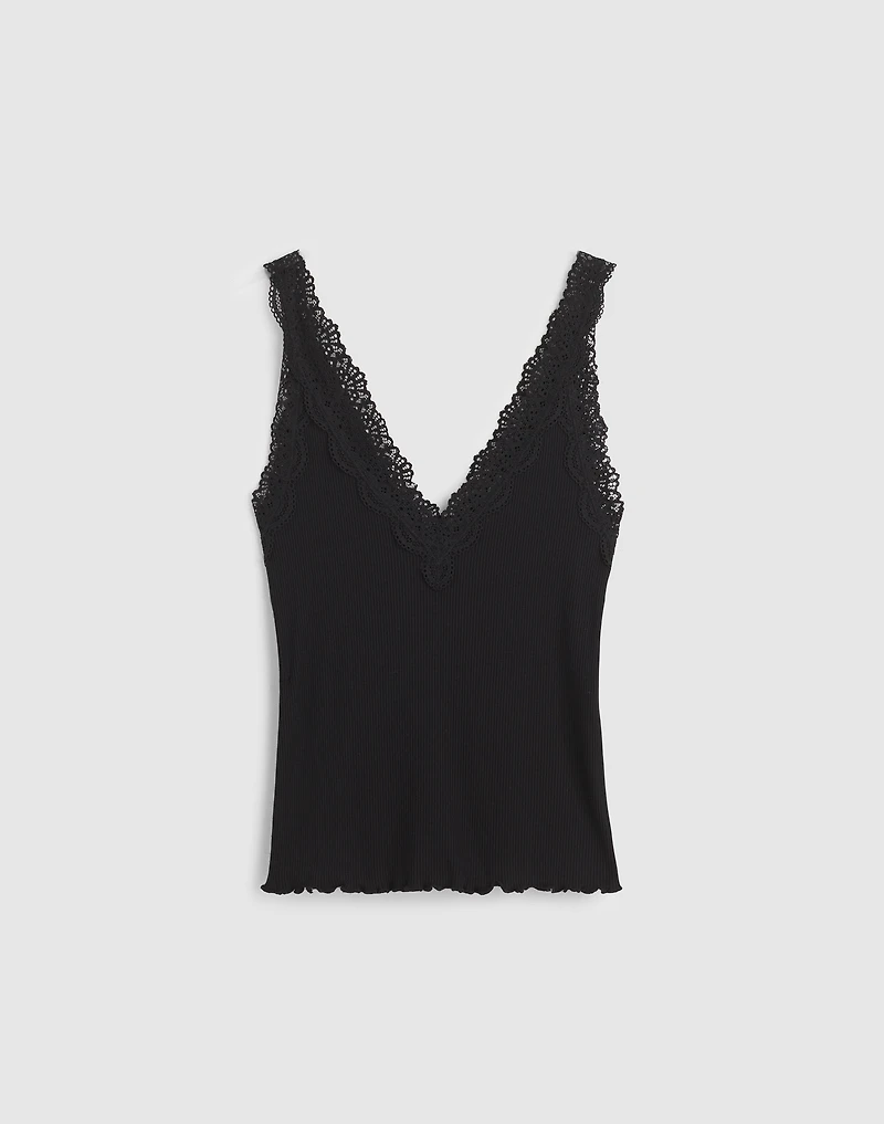 Lace-Trim V-Neck Tank | Madewell