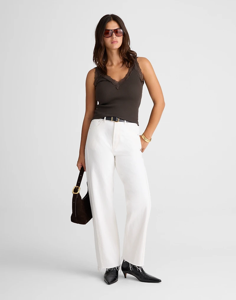Lace-Trim V-Neck Tank | Madewell