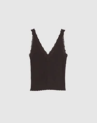 Lace-Trim V-Neck Tank | Madewell