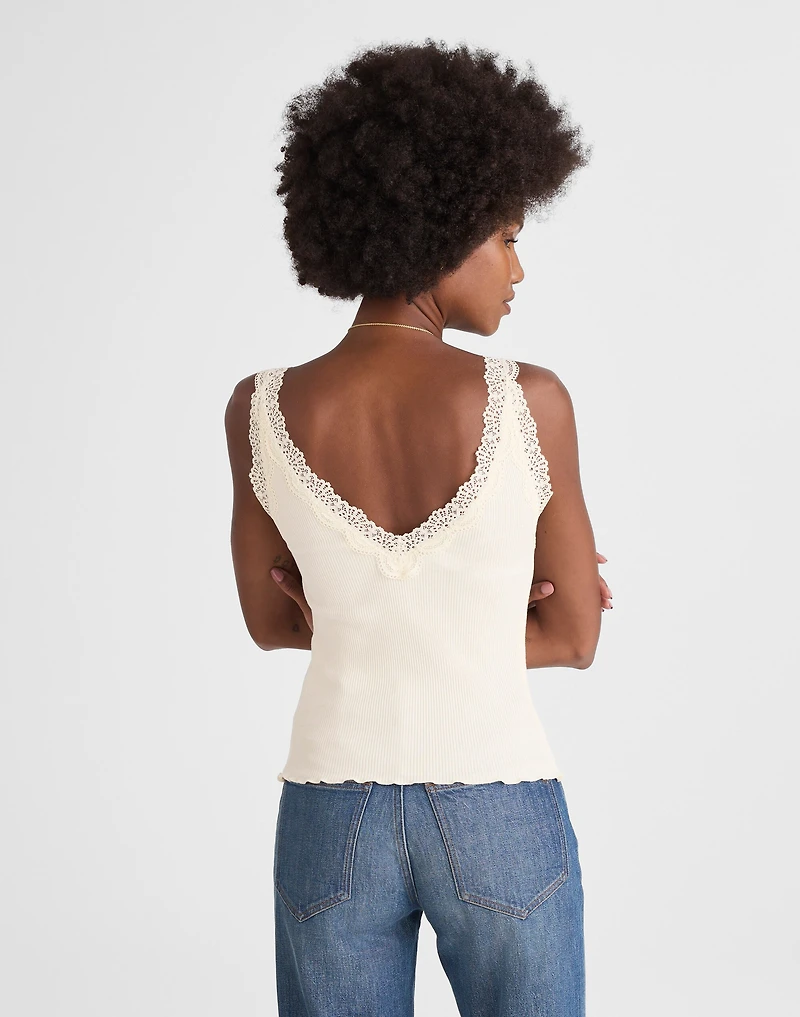 Lace-Trim V-Neck Tank | Madewell