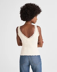 Lace-Trim V-Neck Tank | Madewell