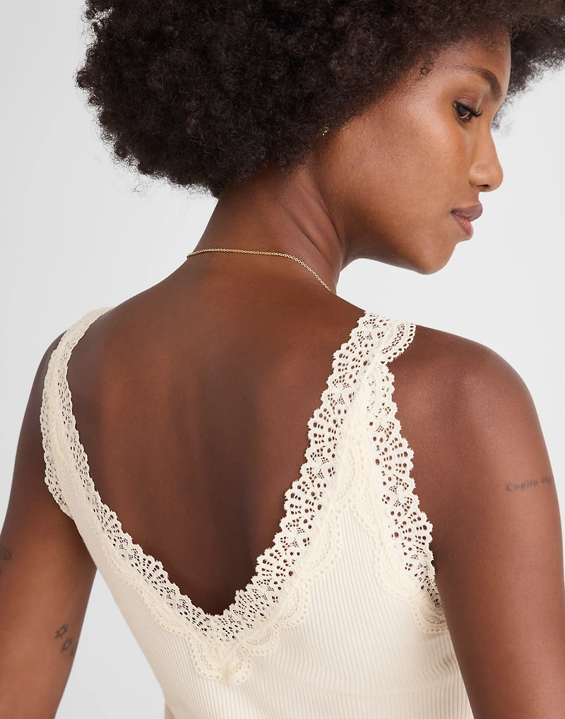 Lace-Trim V-Neck Tank | Madewell