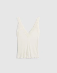 Lace-Trim V-Neck Tank | Madewell
