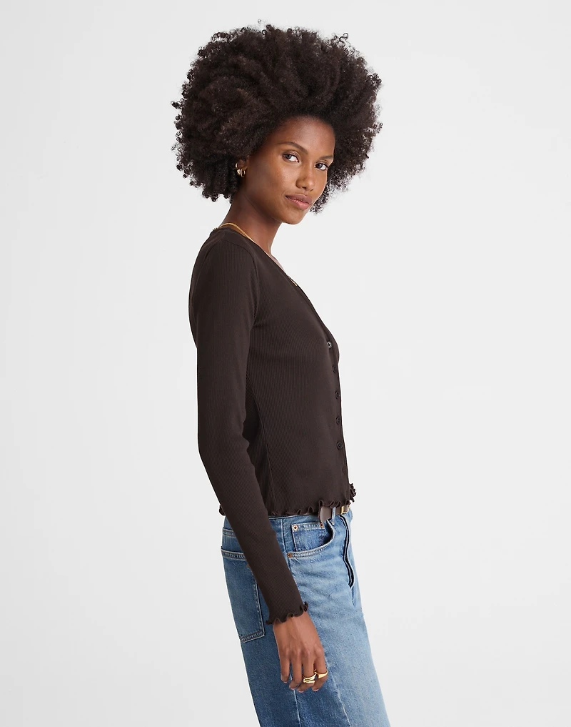 Lettuce-Hem V-Neck Cardigan | Madewell