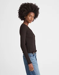 Lettuce-Hem V-Neck Cardigan | Madewell