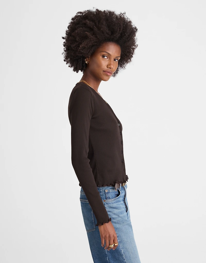 Lettuce-Hem V-Neck Cardigan | Madewell