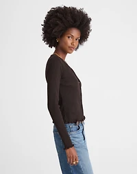Lettuce-Hem V-Neck Cardigan | Madewell