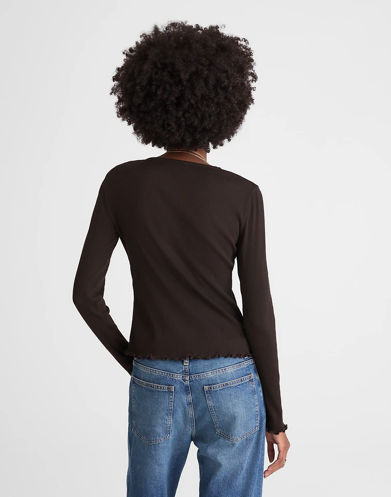 Lettuce-Hem V-Neck Cardigan | Madewell