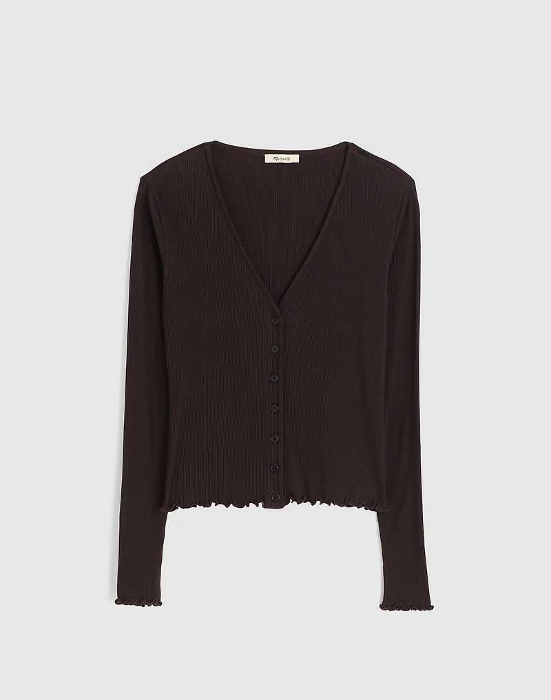 Lettuce-Hem V-Neck Cardigan | Madewell