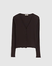 Lettuce-Hem V-Neck Cardigan | Madewell
