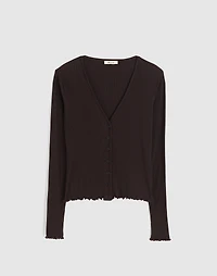 Lettuce-Hem V-Neck Cardigan | Madewell