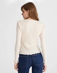 Lettuce-Hem V-Neck Cardigan | Madewell