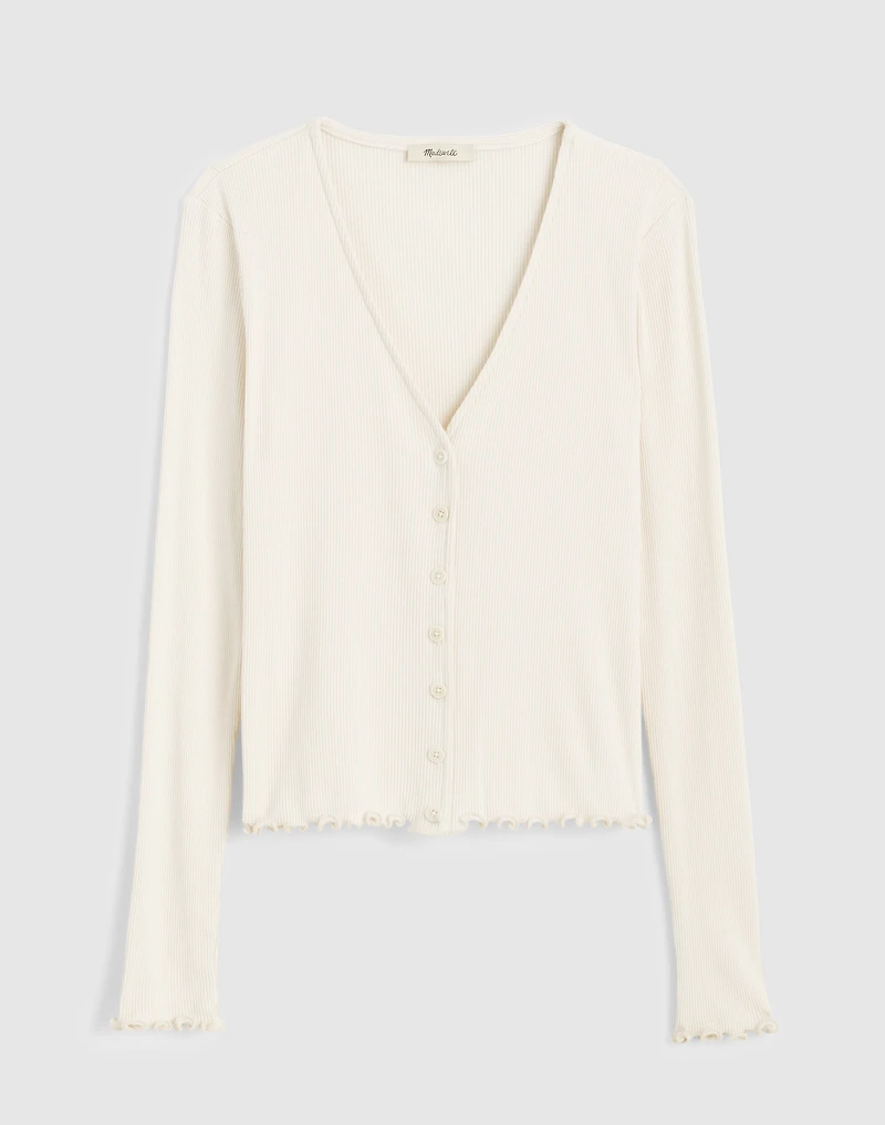 Lettuce-Hem V-Neck Cardigan | Madewell