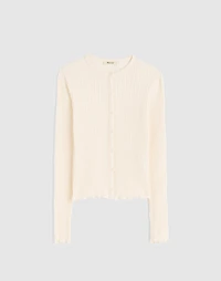 Lettuce-Hem Ribbed Cardigan | Madewell