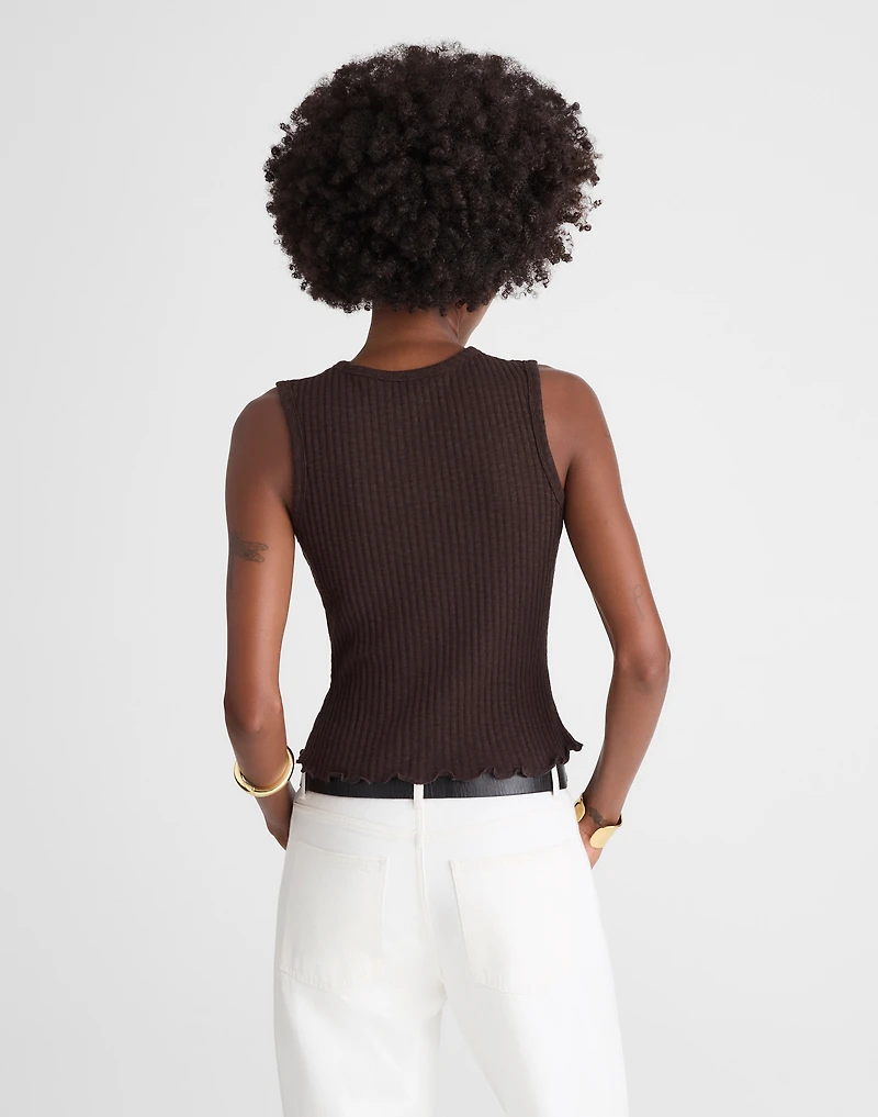 Lettuce-Hem Ribbed Tank | Madewell