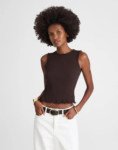 Lettuce-Hem Ribbed Tank | Madewell