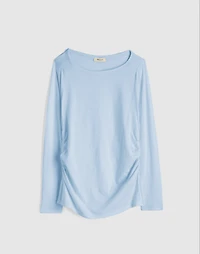 Ruched Crewneck Long-Sleeve Tee | Madewell