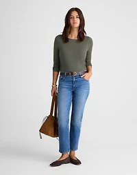 Ruched Crewneck Long-Sleeve Tee | Madewell