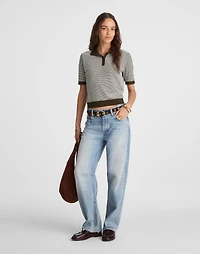 Striped Shrunken Polo Tee | Madewell
