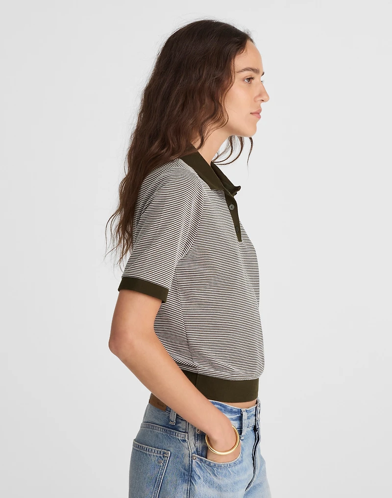 Striped Shrunken Polo Tee | Madewell