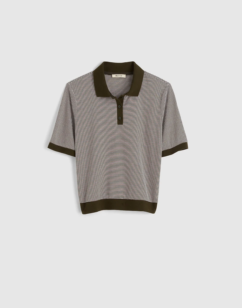 Striped Shrunken Polo Tee | Madewell