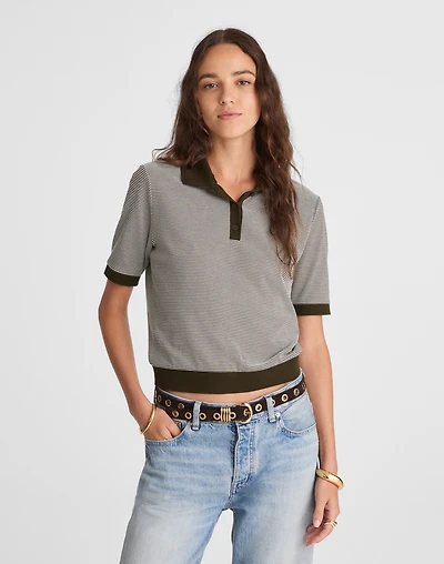 Striped Shrunken Polo Tee | Madewell