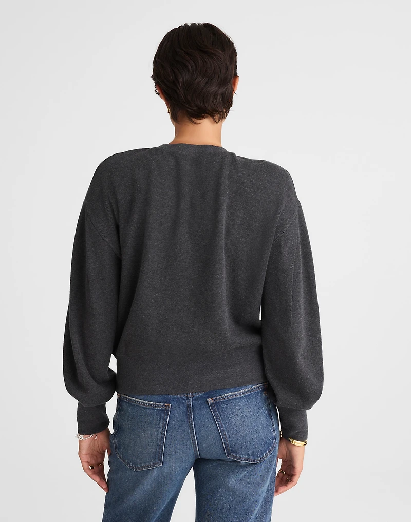 Double-Faced Puff-Sleeve Sweatshirt | Madewell