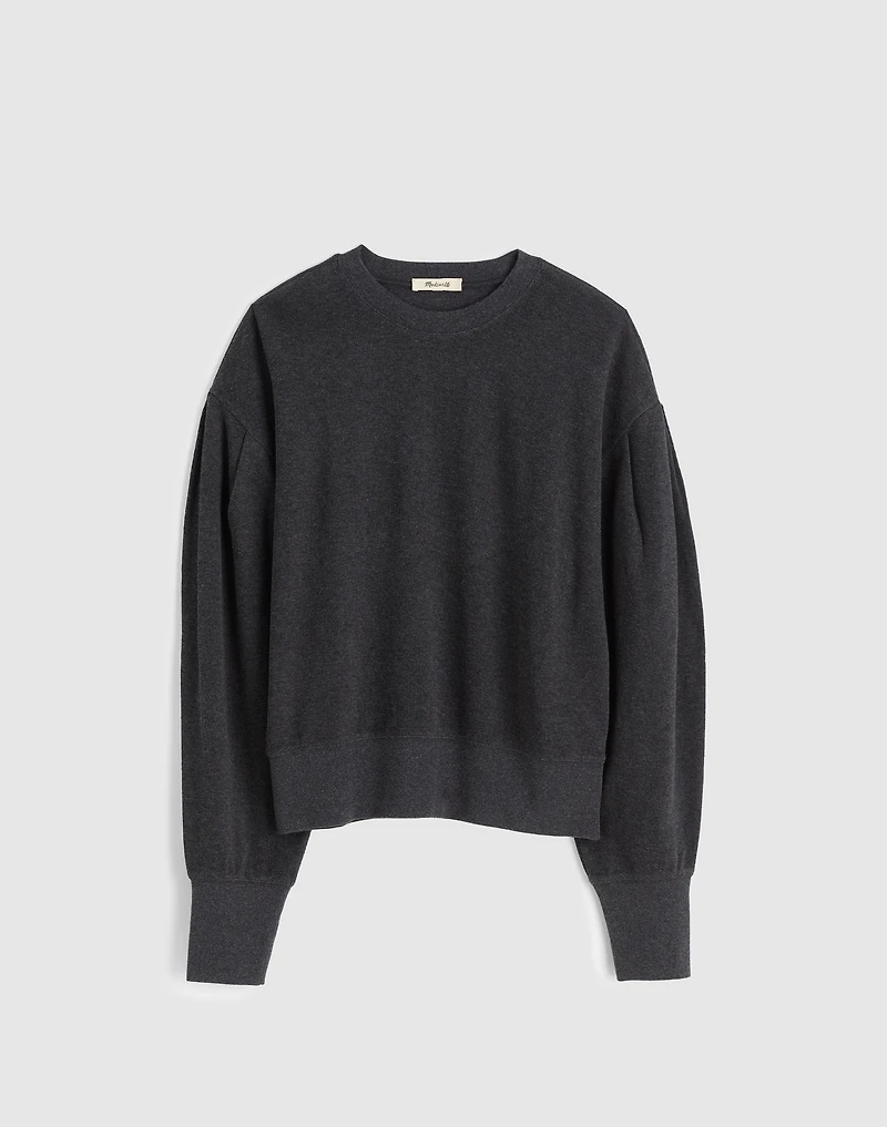 Double-Faced Puff-Sleeve Sweatshirt | Madewell