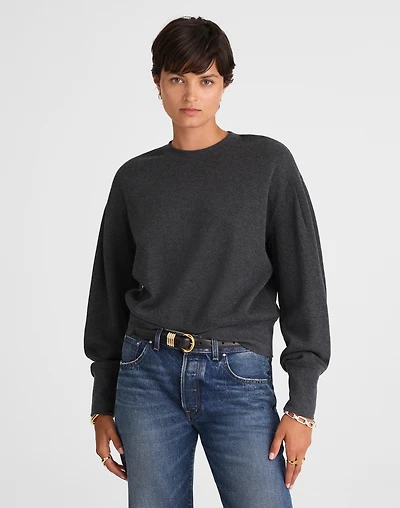 Double-Faced Puff-Sleeve Sweatshirt | Madewell