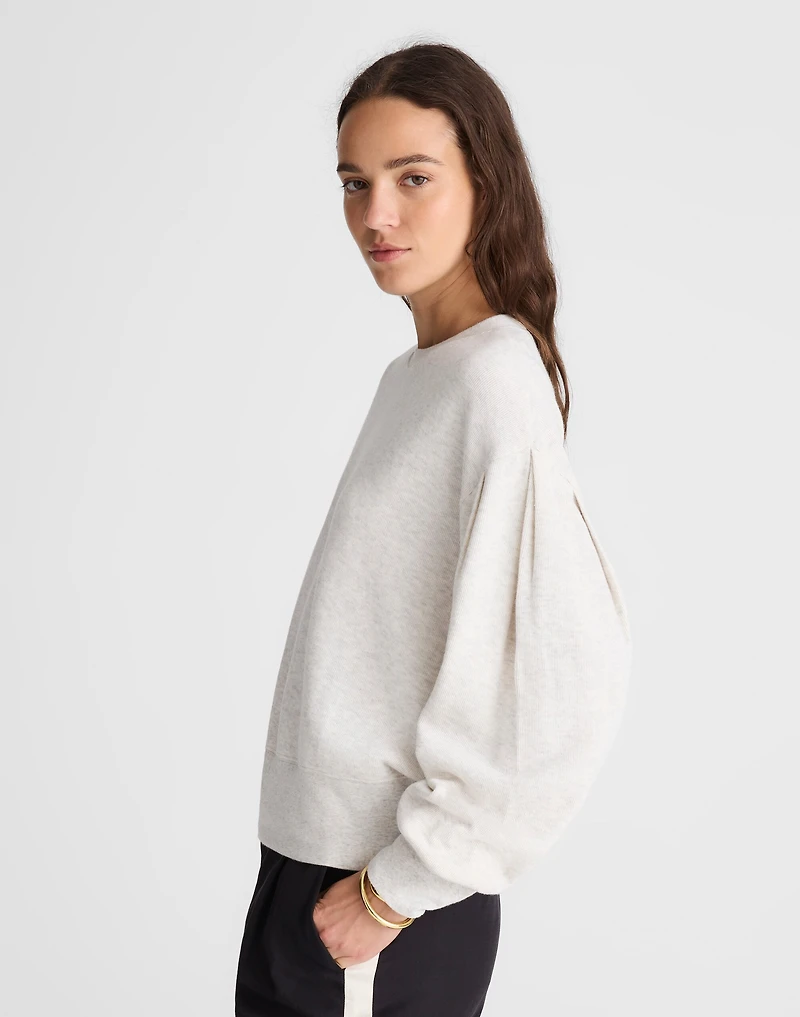 Double-Faced Puff-Sleeve Sweatshirt | Madewell