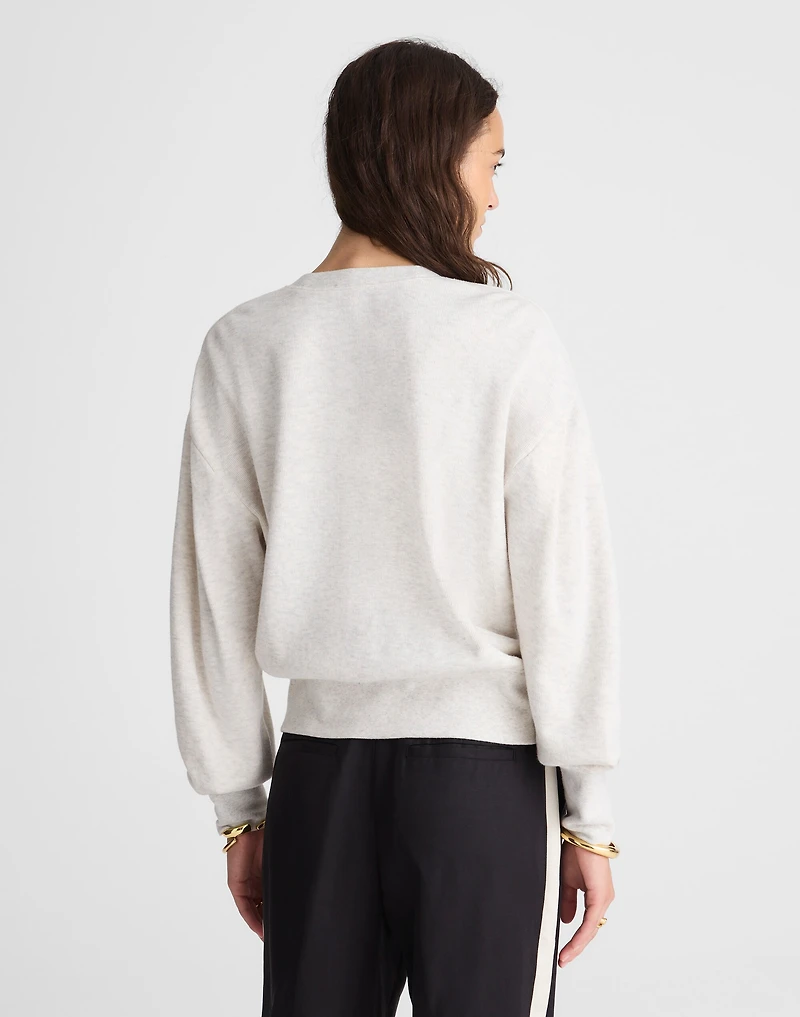 Double-Faced Puff-Sleeve Sweatshirt | Madewell
