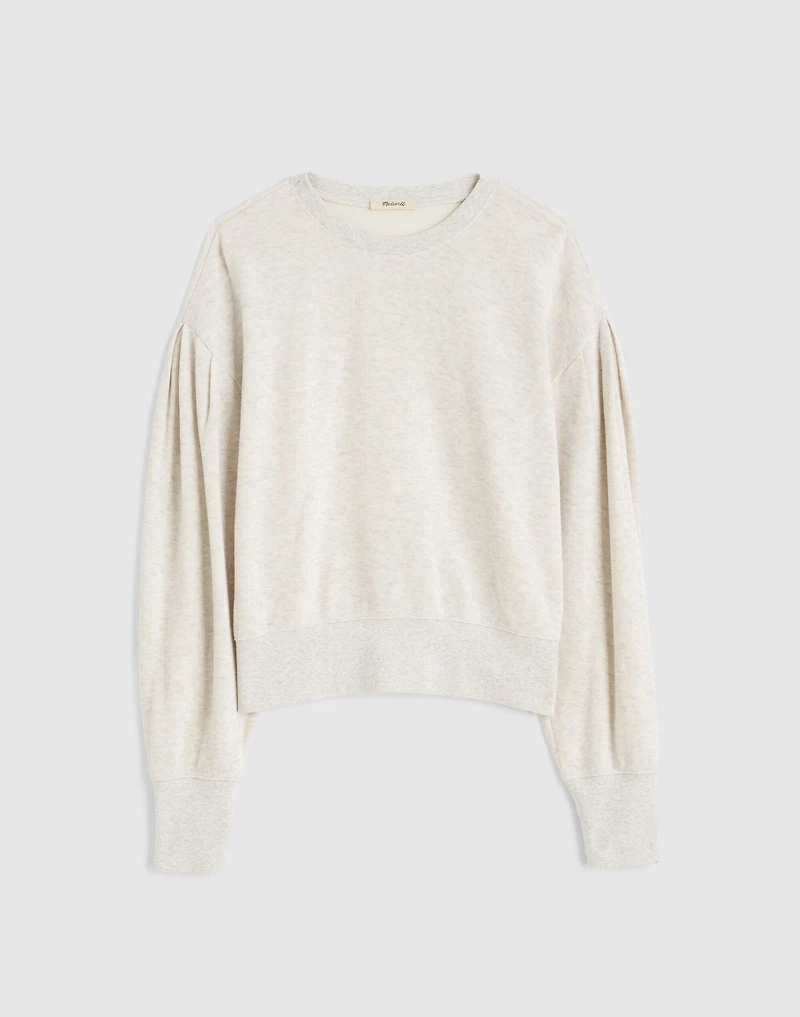 Double-Faced Puff-Sleeve Sweatshirt | Madewell